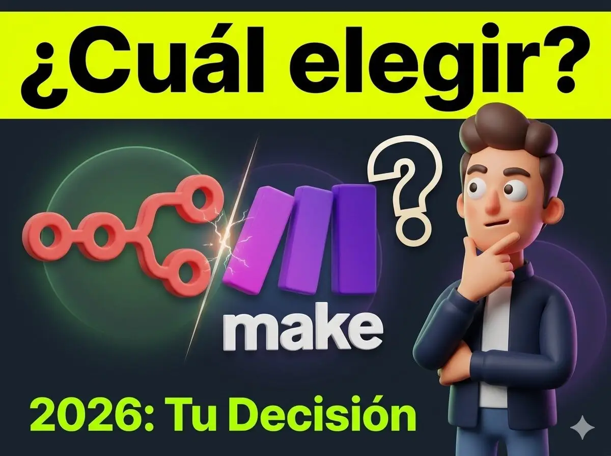 n8n vs Make 2026: Cuál elegir para automatización