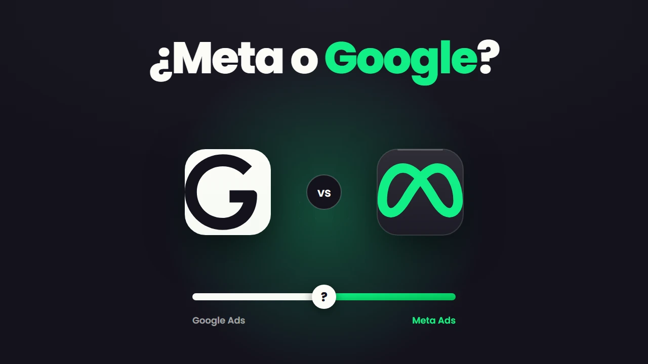 Miniatura del artículo: Google Ads vs Meta Ads 2026: dónde poner tu dinero